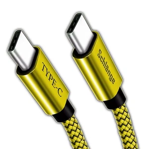 Fast Charger USB (TYPE-C to TYPE-C) For Samsung,LG,Xiaomi,Huawei,Oppo,One+,Blu - Picture 1 of 13