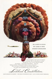 1947 Lockheed Constellation: Leader to Mexico Home Vintage Print Ad - Picture 1 of 1