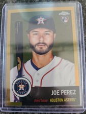 Joe Perez 2 Card Topps Chrome Platinum Lot, Gold Wave & Red Atomic Refractors! 