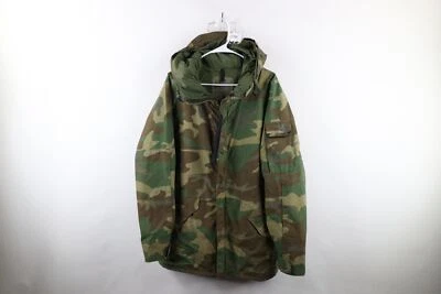 Vtg 90s Alpha Industries Mens M Long Camouflage Cold Weather Parka Jacket USA - Image 1 of 4