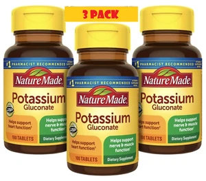 3 Pack Potassium 550mg 300 Tablets (3x100) No Gluten Exp. 11/2026 #1 Recommended - Picture 1 of 7