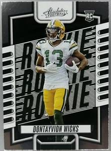 2023 Panini Absolute Dontayvion Wicks RC #199 Packers - Bild 1 von 2