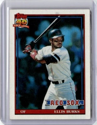 1991 Topps Ellis Burks Baseball Card Boston Red Sox #70 - Image 1 of 2