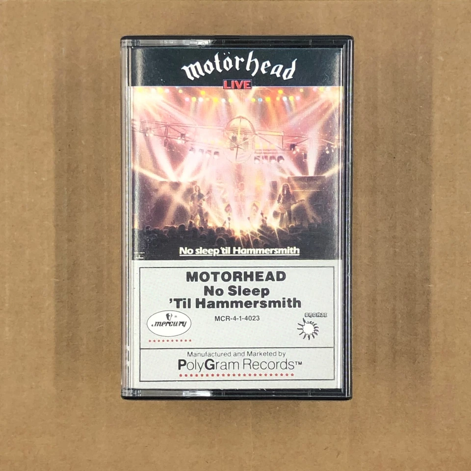 MOTORHEAD Cassette Tape NO SLEEP TIL HAMMERSMITH 80s USA RELEASE ACE OF SPADES - Imagem 1 de 4