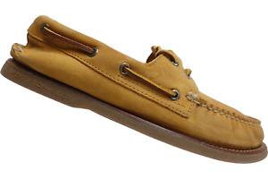 SPERRY TOP-SIDER Men Boat Shoes Gold Cup A/O 2-Eye Brown 9M-US/8UK/42EU Leather