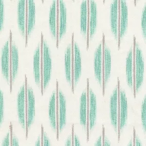 Tela de coser cortina de algodón Braemore SPICE MARKET Ikat AGUAMARINA BTY - Imagen 1 de 2