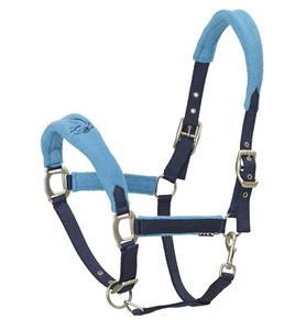 Centaur Fleece Cushion Breakaway Halter - Size:Horse Color:Navy/Turquoise - Picture 1 of 1