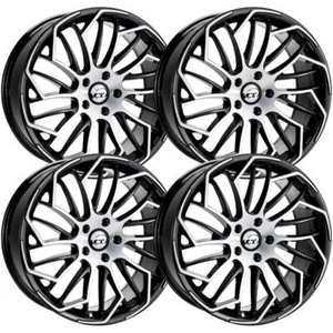 (Set-4) VCT Slider 20x8.5 5x115 40mm Black Machined wheels rims 20 Inch - Picture 1 of 2