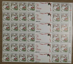 Weihnachtssiegel 1992. postfrisch. Ganzblatt - Kurzfassung. - Bild 1 von 2