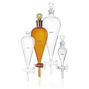 60ml - 1000ml Clear Glass Separatory Filter Funnel with PTFE Glass Piston - Picture 1 of 12