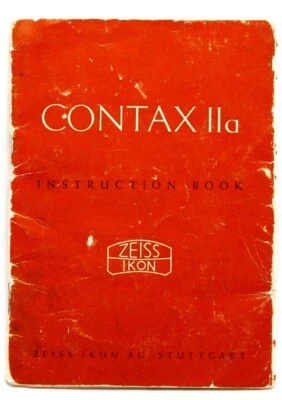  Contax IIa Instruction Book #P4333 - Image 1 of 2