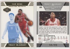 2007-08 Topps Co-Signers Gold Blue /89 Tracy McGrady Yao Ming #20.1 HOF