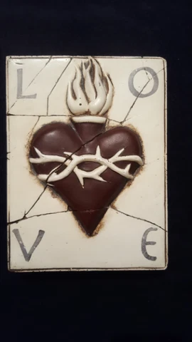 Sid Dickens Memory 1996 Series Tile Block "Sacret Heart Red" PQ37 Retired Cover