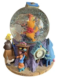 Disney Winnie The Pooh Musical Snow Globe "Winnie The Pooh" Fairytales Book - Picture 1 of 10