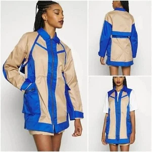 Giacca Jordan Utility convertibile taglia M nuova con etichetta donna blu e marrone $175 - Foto 1 di 13