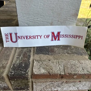 The University Of Mississippi Vintage Retro Bumper Sticker - Picture 1 of 2