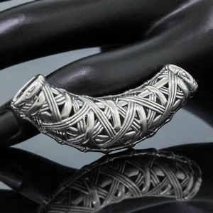 John Hardy Basket Weave Bamboo Slide Pendant 925 Sterling Silver - Picture 1 of 4