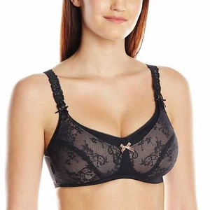 ANITA Black Lace Rose Nursing Bra, US 34C, UK 34C, NWOT - Picture 1 of 8