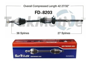 For Ford Explorer 3.5L 2011-2014 Front Pass Right CV Axle Shaft SurTrack FD-8203 - Picture 1 of 1