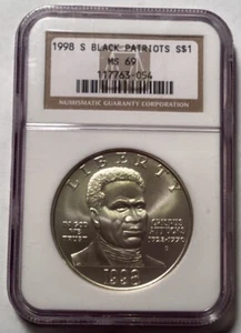 1998 S Black Patriots Liberty Dollar - Picture 1 of 2