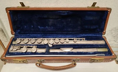 Flauta de plata enchapada Communhardt M2 con estuche años 70 Foto 1 de 4