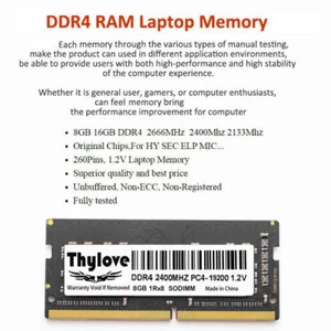 8GB 16GB DDR3 1600 PC3-12800 Laptop SODIMM 204-Pin Memory RAM PC4-2400 DDR4 LOT - Picture 1 of 13