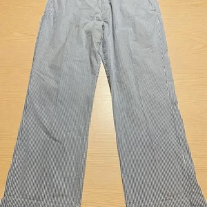 Polo Ralph Lauren Pants Men's 40x30 Blue Stretch Straight Fit Striped Seersucker - Picture 1 of 10