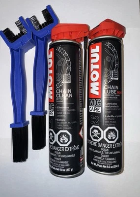 Motorcycle Motul Cleaner And Lube For The Chain With 2 Brushes