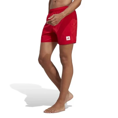 Pantalones cortos de natación Adidas Perfomance CLX sólidos para hombre HT2160 - rojo, Q1 (C575T) Foto 1 de 4