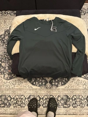 Pulôver masculino Michigan State Spartans Nike On Field médio M verde Dri Fit - Imagem 1 de 4