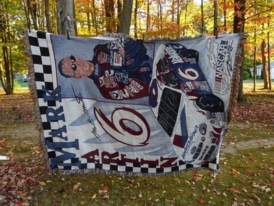 Tapiz manta Nascar vintage Mark Martin #6 71" x 47" Foto 1 de 4