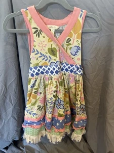 Matilda Jane Girls Size 4 May Day Dress Garden Fairy Wedding Floral Colorful - Picture 1 of 3