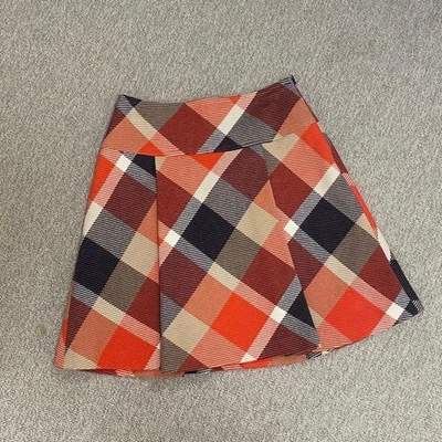 Falda Acampanada BURBERRY BLUE LABEL Talla 36 Mega Cuadros Patrón Rojo Azul Marino Foto 1 de 4