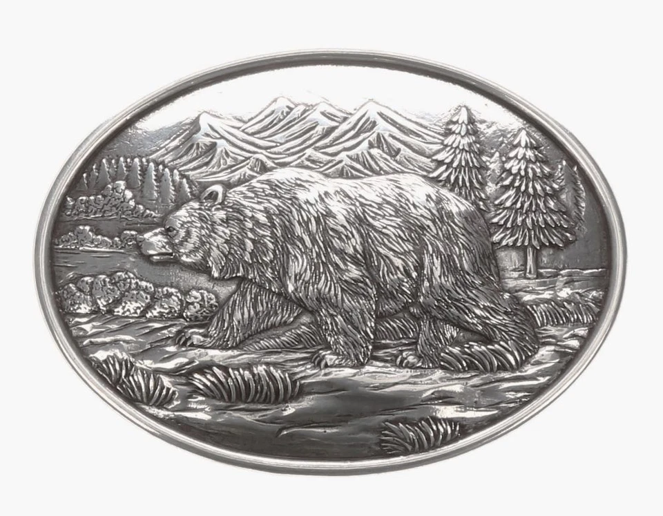 Hebilla de cinturón Nocona ovalada Grizzly para hombre Foto 1 de 1
