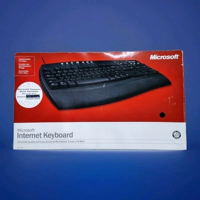 Microsoft Internet Keyboard New In Box PC PS/2 Vintage Computer - Image 1 of 4