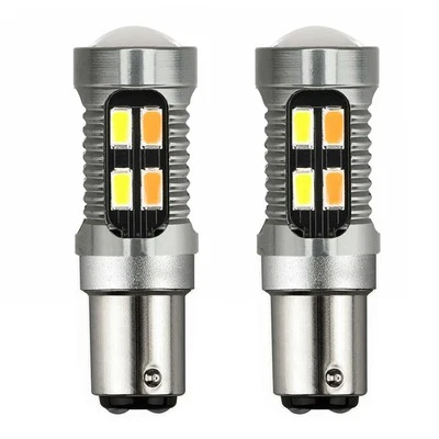 2X LED Light Dual Color Bulb 1157 BAY15D P21/5W 5630 20SMD Canbus Car Brake2193 - Image 1 of 4