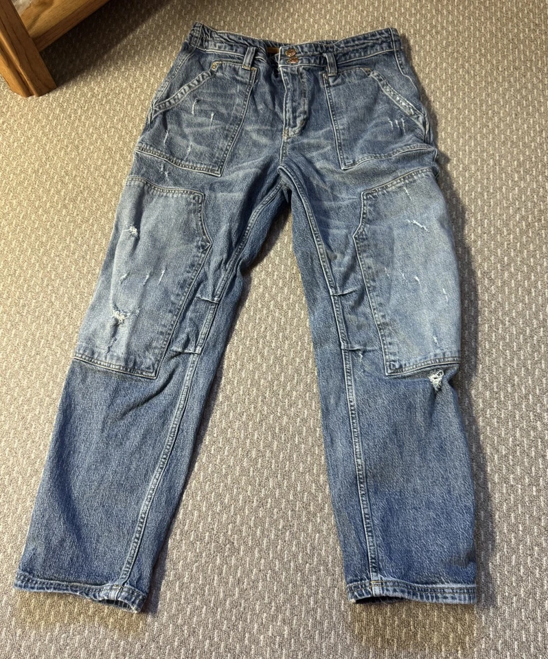 Jeans Antropologie Pilcro Letterpress The Wanderer Doble Rodilla Deconstruidos 31 Foto 1 de 4