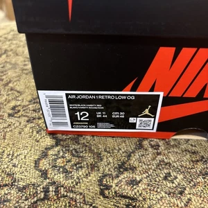 Air Jordan 1 Low OG Black Toe Men CZ0790-106 GS CZ0858-106 Size 12 - Picture 1 of 7