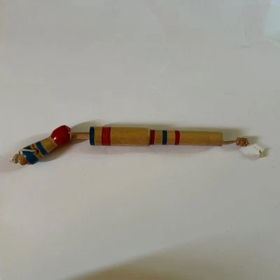 Vintage Retro Toy Made In Japan Wooden Pop Gun wooden with string and cork - Image 1 of 4