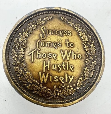 Vintage Belt Buckle Brass Plated Success Comes To Those Who Hustle Wisely - Image 1 of 4