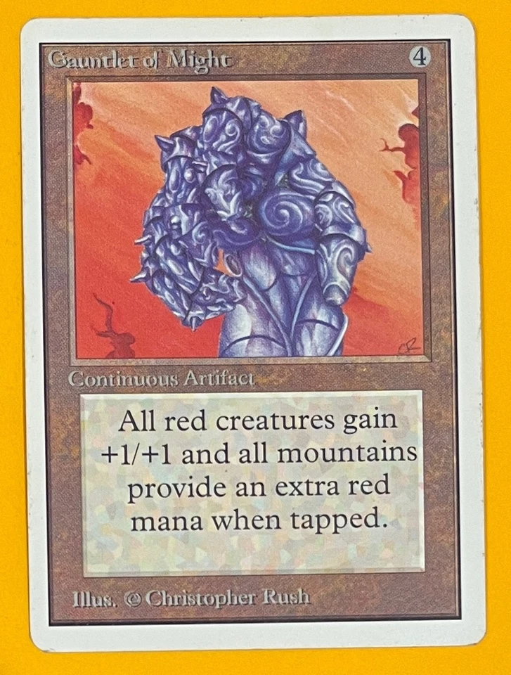 MTG GAUNTLET OF MIGHT Unlimited (Ink) (OldManMTG 012-389) - Image 1 of 4