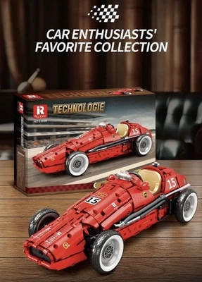 1809 Piece Retro Red Formula 1 Racing Car Building Block Set New and Boxed - Image 1 of 4