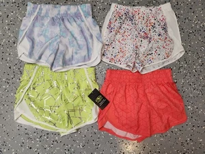 Athletic Works Quick-Dri Girls Running Shorts Sz Large (10-12) Lot Of 4 Lined - Picture 1 of 7