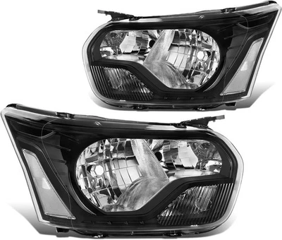 For 2015-2023 Ford Transit 150 250 350 Halogen Black Headlights Pair Left+Right - Image 1 of 4