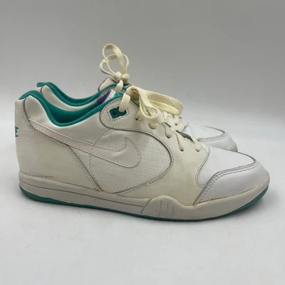 Nike Player Tennis Shoes Women's 11 White Teal Purple 1989 Made in Thailand Vtg - Image 1 of 4