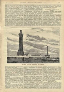 1898 Eckmuhl Lighthouse Point Penmarch Light Saint Pierre Engraving Old Article - Picture 1 of 1