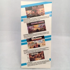 1988 Milton Bradley Game Brochure Shogun Shogun Axis & Allies Stratego Mint NOS - Picture 1 of 9