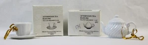 Lote de 2 adornos Mikasa - olla de té de la tarde y taza de té - Imagen 1 de 9