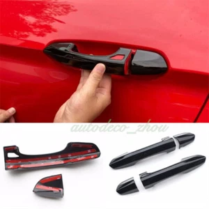 Exterior Side Door Handle Cover Trim Glossy Black For Ford Mustang 2015-2020 21 - Picture 1 of 11