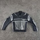 Weise Jacket Mens Large Chest 42" Black Motorcycle Biker Leather R6-4